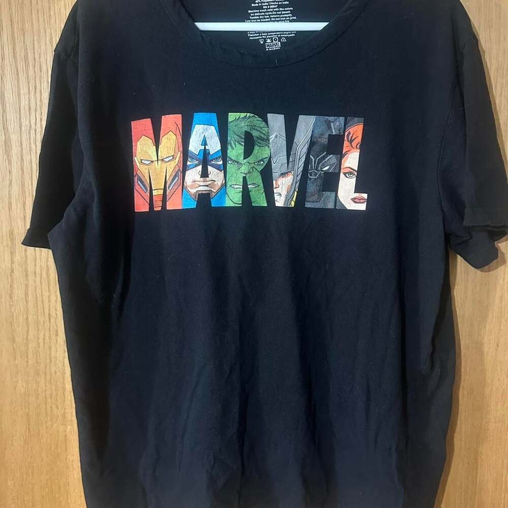 Marvel Superhero Graphic T-Shirt Black XL